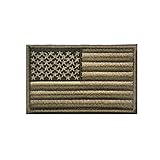 [PHOENIX IKKI] 24タイプ 星条旗 USA アメリカ合衆国 米国 国旗エンブレム サバゲーミリタリーパッチ 布 刺繍 ワッペン 腕章 紋章 マジックテープ アップリケ 8cm×5cm green