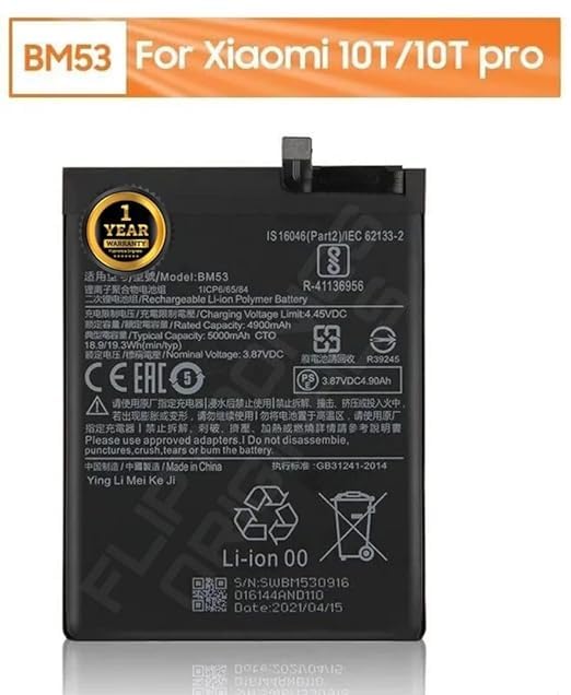 Image of BM53 Battery for Xiaomi 10T / 10T Pro Battery with 1 Year Warranty** (DD129)