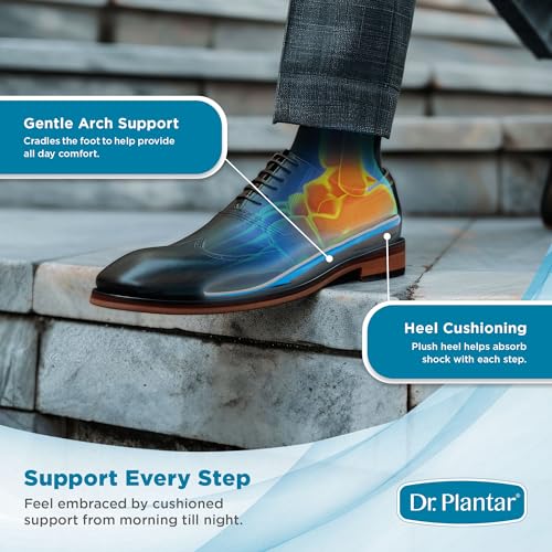 Dr. Plantar Insoles for Men, Arch Support, Memory Foam, Sizes 8-12, 3/4 Length - image 3