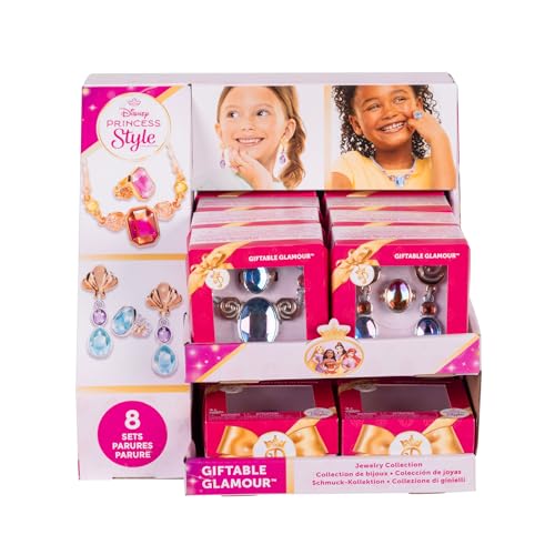 Disney Princess Style Collection 16 Pack Bulk Party Favors – Toy Jewelry Boxes with Necklaces, Earrings & Rings for Princess Birthday Parties, Spa Goodie Bag Fillers & Dress Up Sleepovers by JAKKS Pacific - Image 6