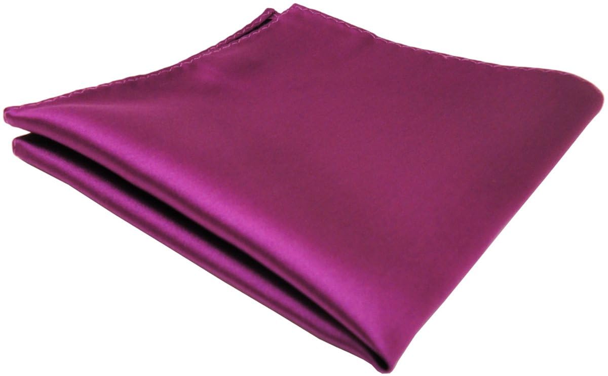 TigerTie Pocket Square Plain Polyester 26 x 26 cm, Purple Magenta Fuchsia, Einstecktuchgröße: ca. Länge 26 cm, Breite 26 cm