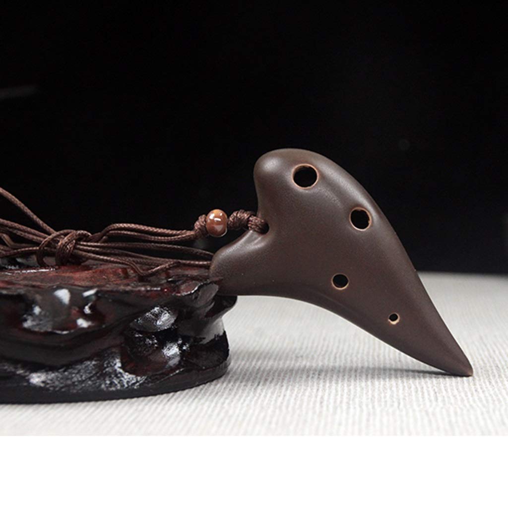 ocarina, Mini Ocarin in terracotta smaltata colorata con Do acuto a 6 fori, ornamenti artistici