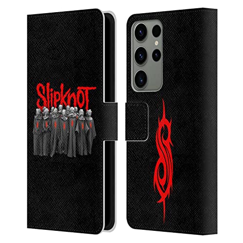 Carcasa Slipknot Samsung S23 Ultra de cuero elegante con tapa anticaídas