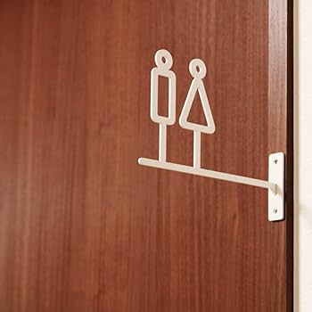 Amazon | サンニード スチール ドアサインプレート WC WH