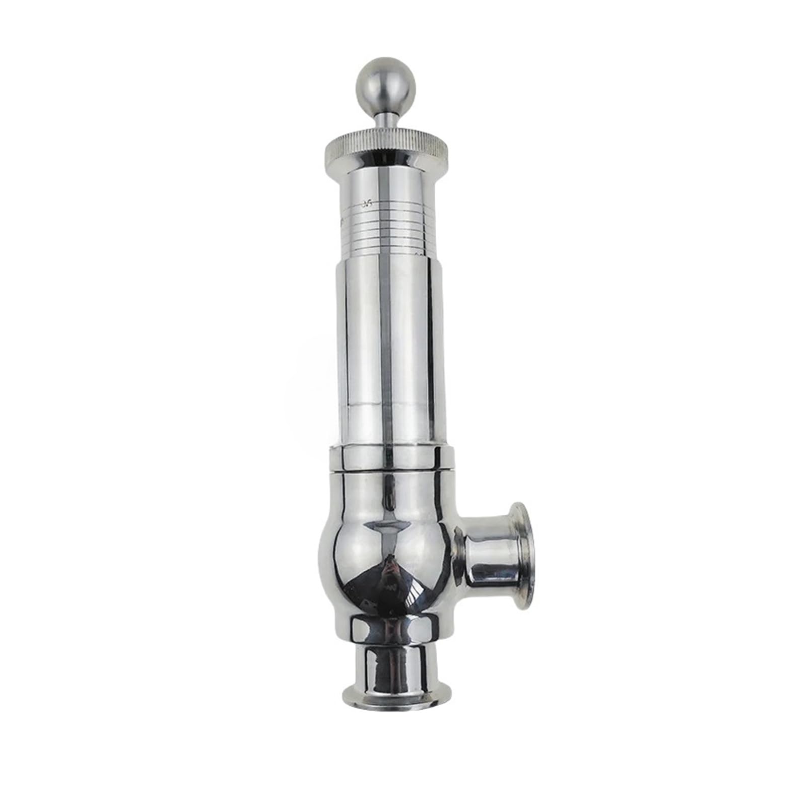 KOSBO Válvula de Seguridad de Triple Abrazadera de 1,5", diámetro Exterior de tubería de 25 mm a 38 mm (1"), válvula de Escape de Acero Inoxidable con Escala(1",Sus 304)