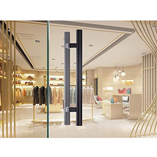 Tirador de puerta de acero inoxidable, resistente para el hogar, oficina, hotel, ideal para puertas de vidrio y madera, diseño moderno, fácil instalación, acabado duradero