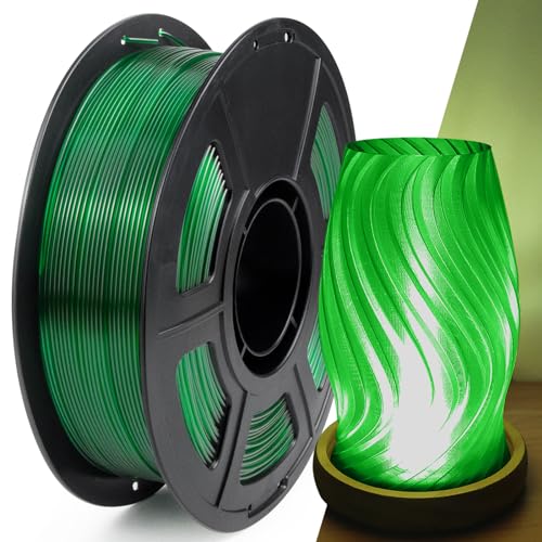 Image of IEMAI Clear PETG Filament 1.75mm 1kg, Crystal Transparent Green 3D Printer Filament Up to 600mm /s Printing, Tough & Durable for Lampshade, Creative DIY & Home Decor
