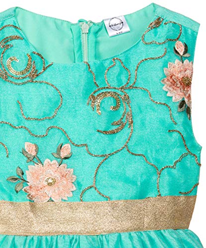 Image of Gubbarey Girl's Synthetic Empire Waist Knee-Length Dress