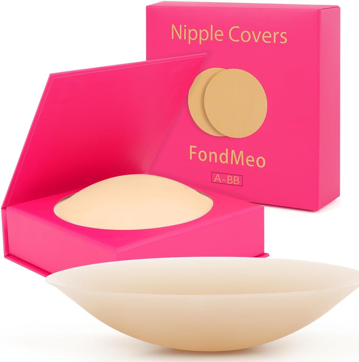 Nipple Covers for Women - Invisible Silicone Nipple Covers, Reusable Adhesive Pasties with Travel Case, Seamless Coverage