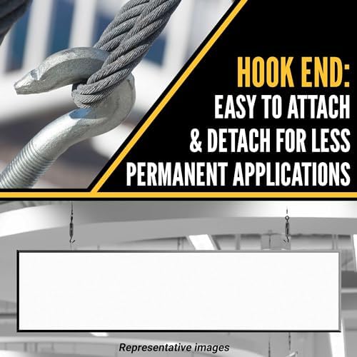Tensores para Cables US Cargo Control de 3/8 pulgada x 6 pulgadas con Gancho-Gancho, Galvanizado, Límite de Carga de Trabajo de 1000 libras, Pack de 2, para Aplicaciones Industriales como Torre, Suspensión, Minería y Tensado miniatura 2
