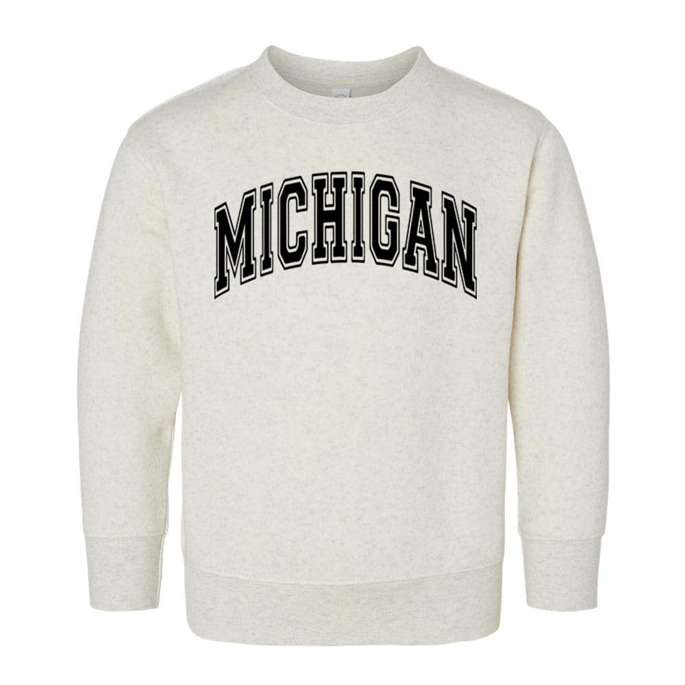 Arch Michigan Kids Sweatshirt Toddler 5T Natural Heather