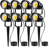 SUNVIE 12W LED Landscape Lights Low Voltage (AC/DC 12V) Waterproof Garden...