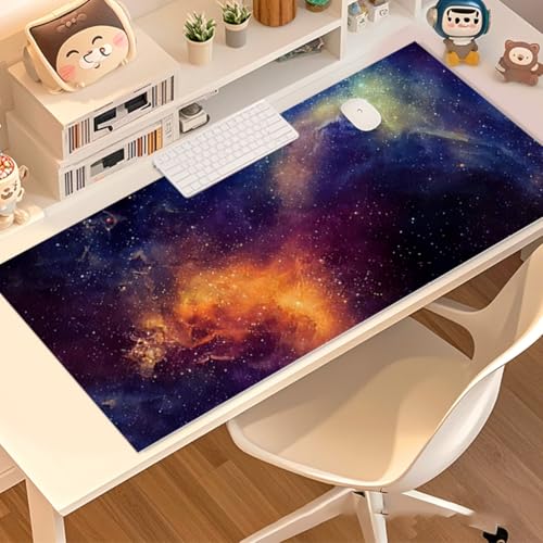 デスクマット マウス対応 レザー調 画像13 滑り止めデスクパッド 大型マウスパッド オフィス キーボードマット 汚れ防止 防水 防油 断熱 お手入れ簡単 ノートパソコン用 1000x500mm