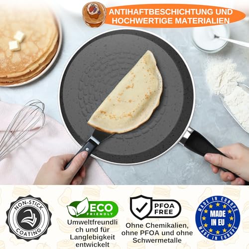 Crepe Pfanne, Pfannkuchenpfanne Induktion 28 cm Antihaft, Pancake Pfanne, Pfannkuchenpfanne, Crepes Pfanne, Palatschinken Pfanne, Pfanne für Pfannkuchen, Pfannkuchen Pfanne, Omlettenpfanne – Bild 5
