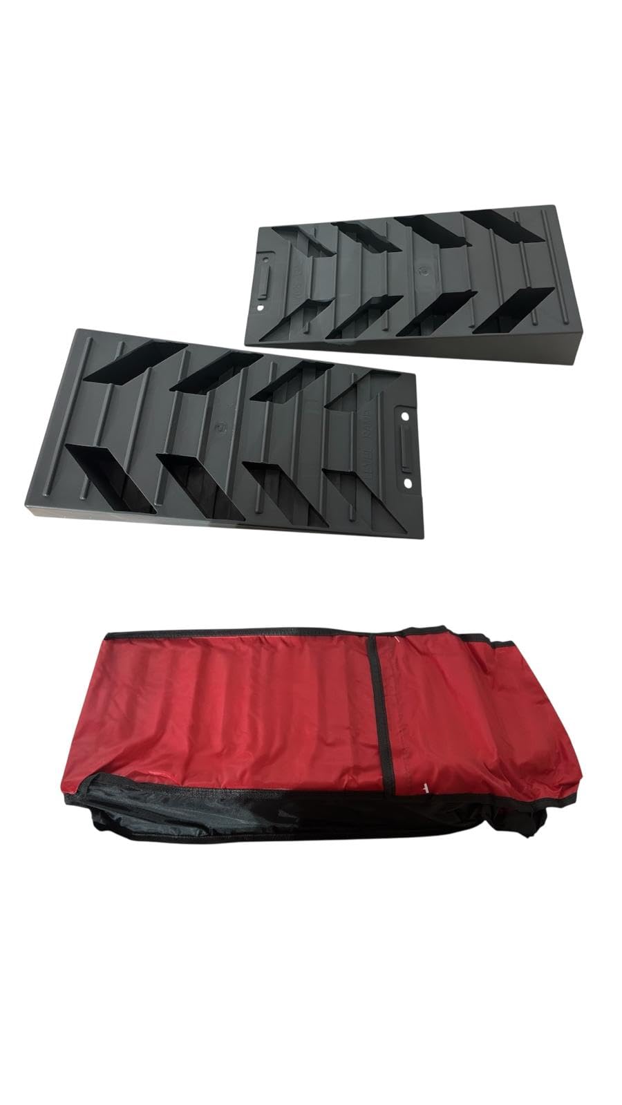 Calzos Niveladores para Furgoneta Camper – Juego de 2 Unidades con Bolsa de Transporte – Antideslizantes, Compactos y Resistentes – Soportan 4 Toneladas – Altura 9 cm