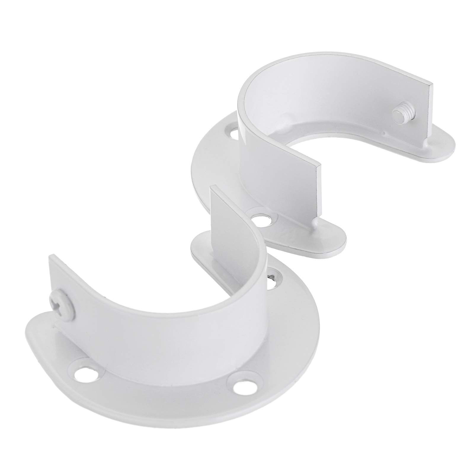 4-Pack Heavy Duty Stainless Steel U-Shaped Closet Rod Bracket – 1.1 Inch Diameter, 100kg Capacity Per Bracket