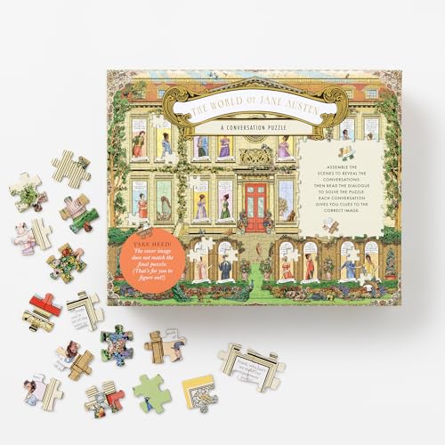 Image of Clarkson Potter The World of Jane Austen - A Conversation Puzzle: 500-Piece Jigsaw Puzzle for Adults