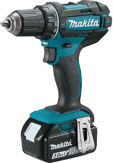 Makita DDF482RFJ Akku-Bohrschrauber 18V / 3,0 Ah, 2 Akkus + Ladegerät im MAKPAC Schwarz, Blau
