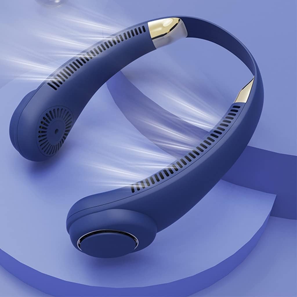 Ventilador Vertical de Cuello Ajustable de 3 velocidades, Ventilador sin aspas con Carga USB, Ventilador Colgante sin Hojas con Carga USB, Salida de Aire circundante Ajustable de 360°
