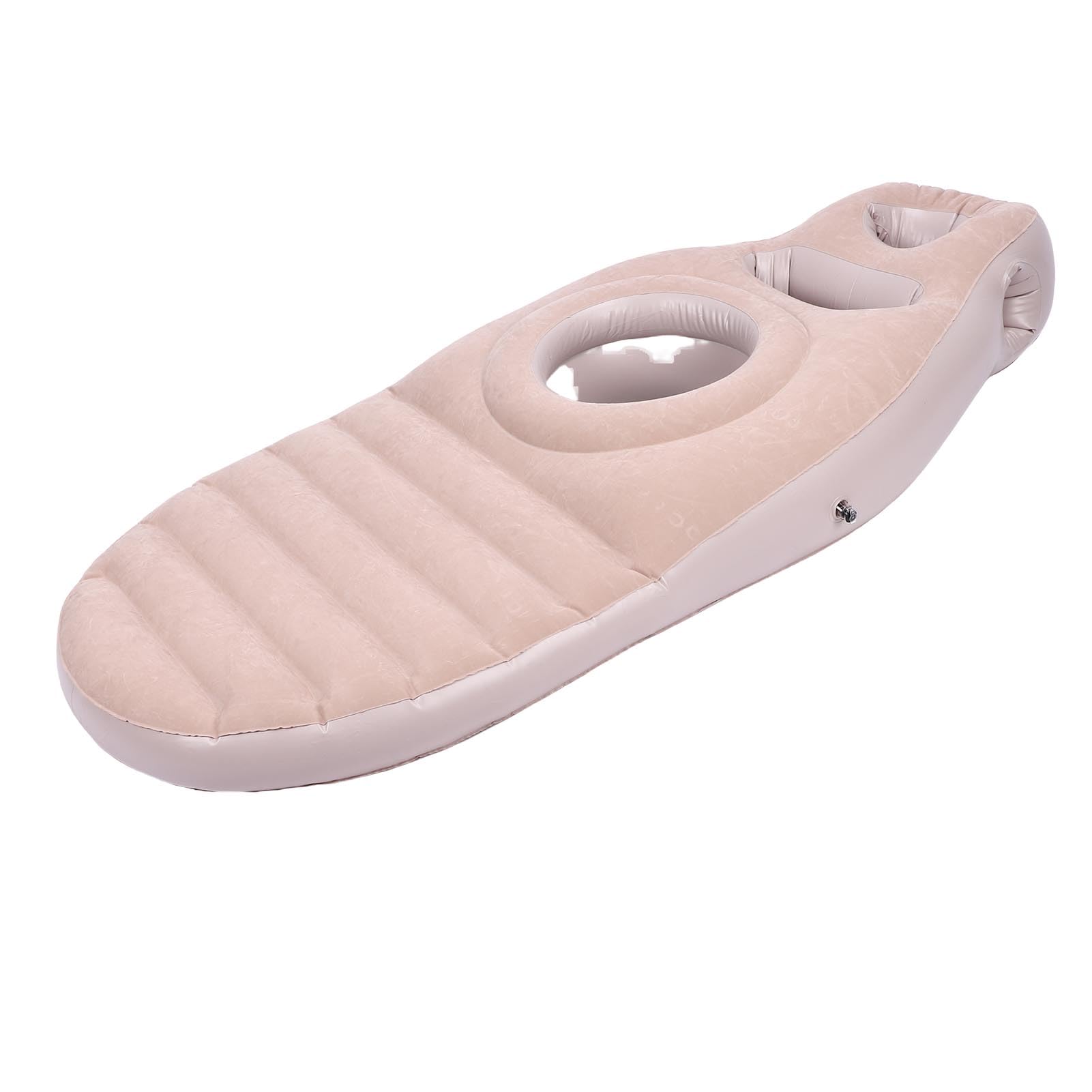 Poduszka Ciążowa z Otworem na Brzuch Wygodna Poduszka Powietrzna na Całe Ciało Zapewniająca Wsparcie Podczas Spania, materiał PVC (GREY)