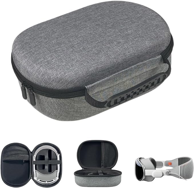 Carrying Case for Apple Vision Pro - Anti-Fall Hard Travel Case, Portable Waterproof Storage Bag for Accessories (Grey)