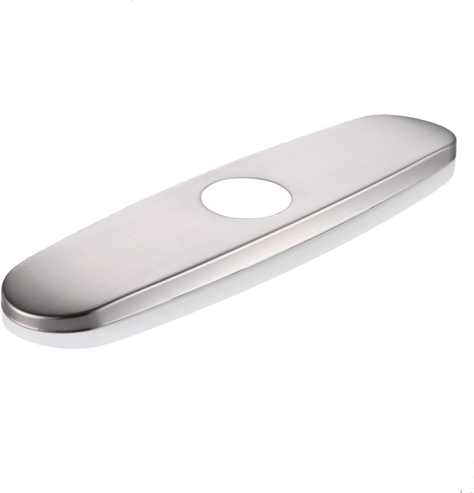 Kitchen Sink Faucet Hole Cover Deck Plate Aoleca Stainless Steel Kitchen Bathroom Sink Faucet Escutcheon 10" Hole Cover Deck Plate Chrome Escutcheon Brushed Nickel