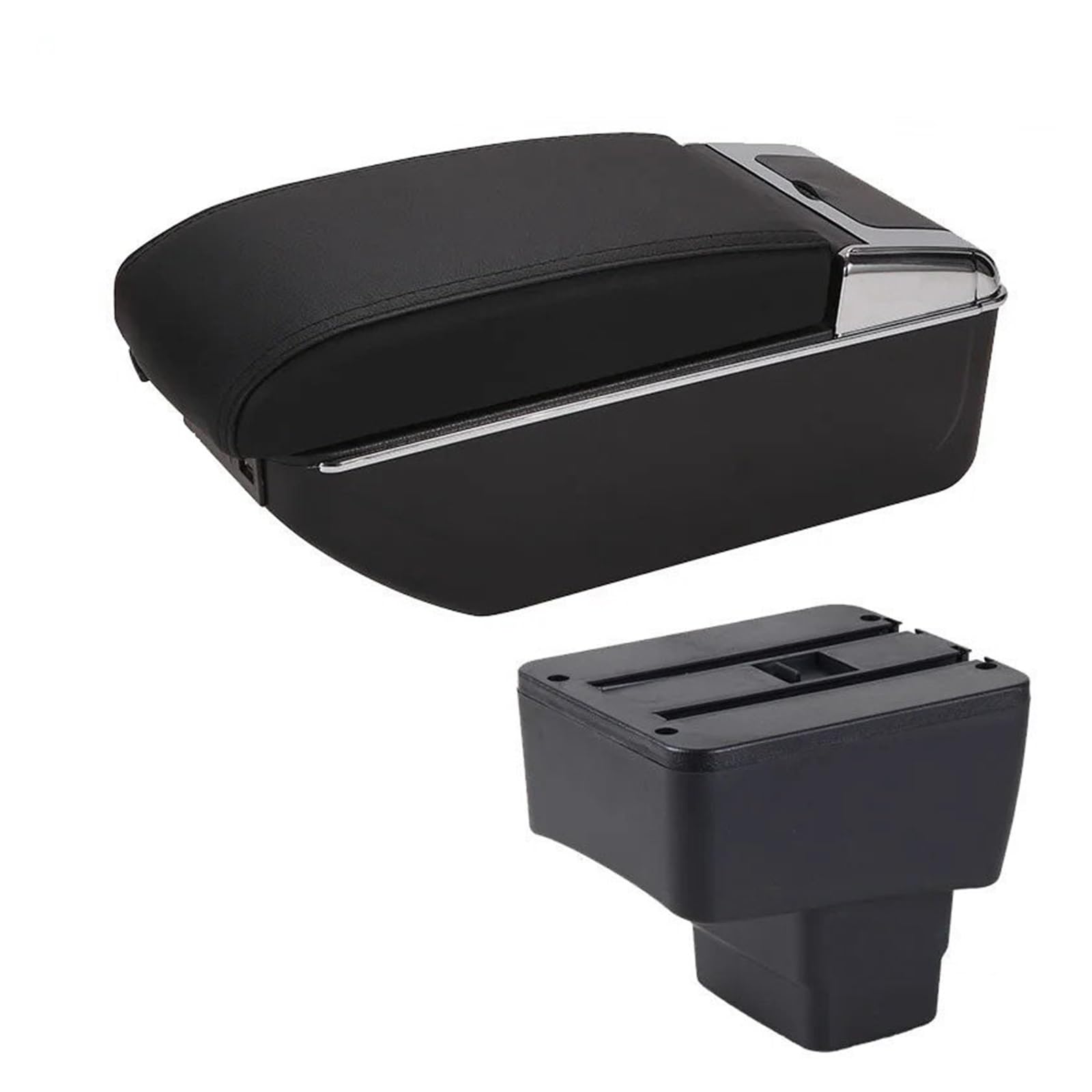 Hguvsjd Armrest Box For Mazda 2 II For CX-3 For CX3 For Skyactiv Version Armrest Storage Box Accessories Car Armrests(B Black black 7USB)