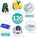 Commode Liners Set - 120 Liners, 120 Absorbent Gel Packs, 240 Gloves, Universal Fit for Bedside Commodes and Portable Toilet Chairs, Leak-Proof and Odor Control