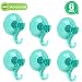 LUXEAR Suction Cup Hooks - Razor Holder (4 Pack) - Shower Suction Razor Holder for Bathroom, Living-Room, Kitchen, Windows, Glass - No Scratch, Waterproof & Oilproof