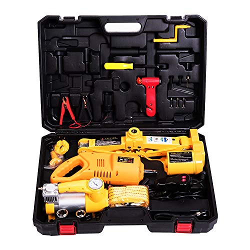 MOTORMAN TOOLS 12V DC 3.0T(6600 lbs) Electric Scissor Jack and Electric Impact Wrench