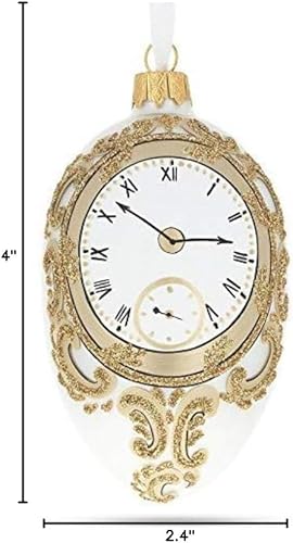 Miniatura 7 de 1903 The Clock Royal - Adorno de cristal de huevo de 4 pulgadas