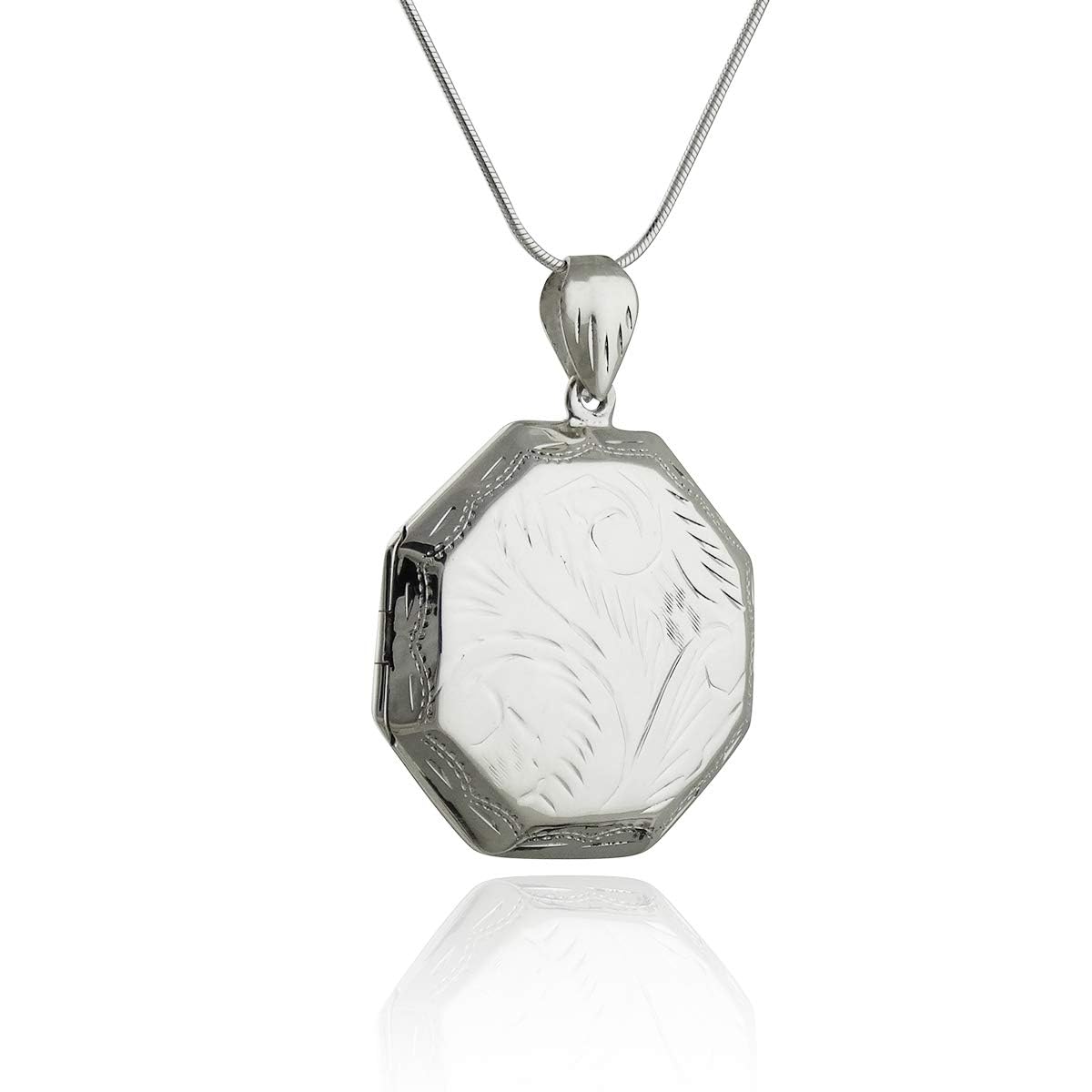 'FashionJunkie4Life Sterling Silver Locket Necklaces for Women, 18'' Cable Chain'