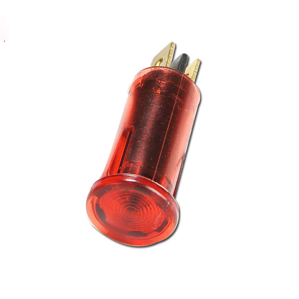 DC 12V Luz de señal de advertencia amarilla Panel de salpicadero Luz indicadora Coche Van Boat Dash Lámpara de señal de advertencia (paquete de 5)