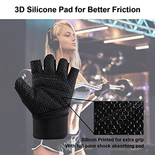 Sujayu Workout Gloves For Men Women, Weight Lifting Gloves For Men Gym Gloves For Men, Exercise Gloves Training Gloves Wrist Wraps For Weightlifting Men (Black, Medium) #TOP2