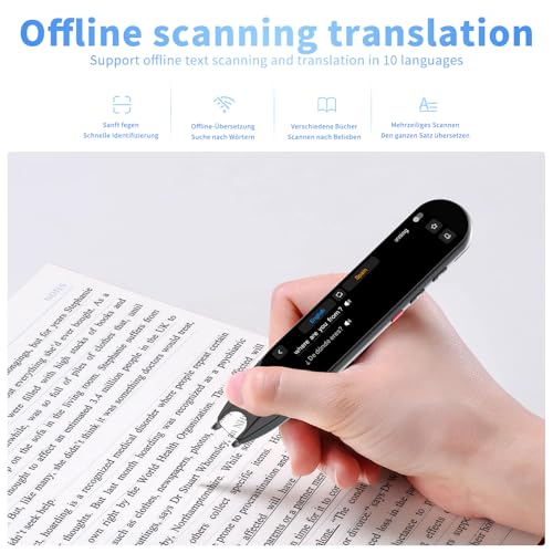 Image of Scan Translator Pen, Language Translator Device, Dyslexia Tools with 142 Online /10 Offline Languages, Text to Speech Reading Pen for Learning Difficulties, Language Learners and Elderly Users