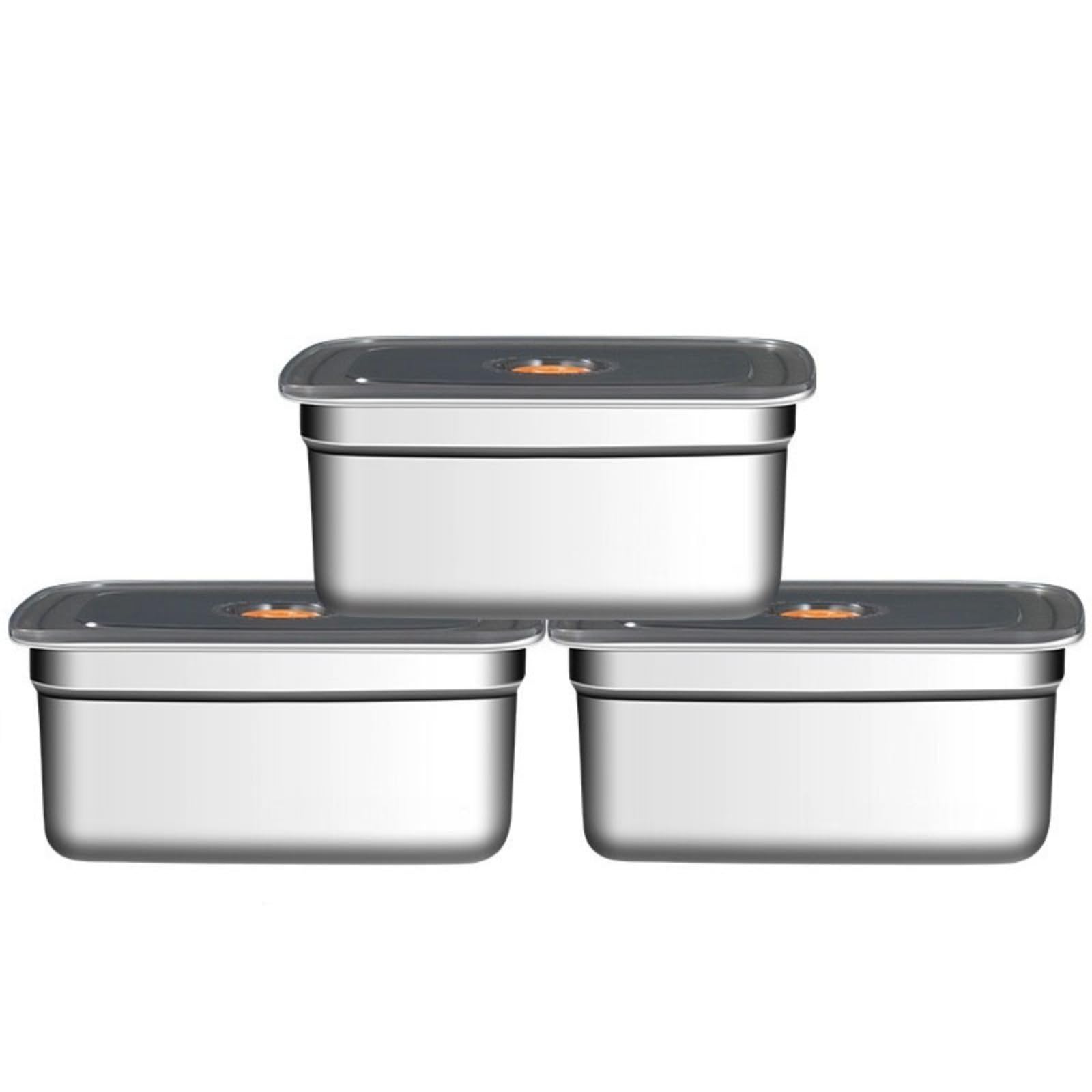 IHUAHSHUA Stainless steel food storage container with lid, airtight lunch box, storage and meal prep box, reusable, suitable for lunch and leftovers, freezer safe