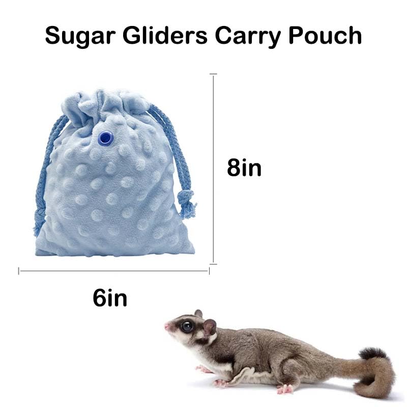 Image of 3+1 Sugar Gliders Harness Leash Set with Carrier Carry Carrying Bag Pounch Training Walking Gear Traction Rope Strap Small Animal Leash for Hamster Lizards Dragon Squirrels Rats