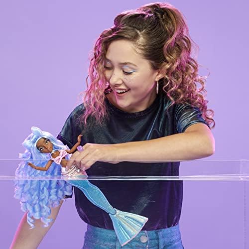Mermaze Mermaidz - SHELLNELLE - Mermaid Fashion Doll with Colour Change Tail in Ice Cold Water & Blue Hair - With Outfit & Accessories - Fully Articulated for Posing - Collectable - For Kids Ages 4+