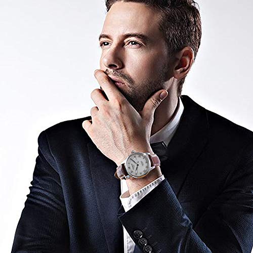 iStrap Correas De Reloj De Cuero - Correa De Repuesto para Hombres Y Mujeres - Cierre Desplegable Con Botón Pulsador Acero Inoxidable - 18 mm 19 mm 20 mm 21 mm 22 mm 24 mm - Negro Marrón