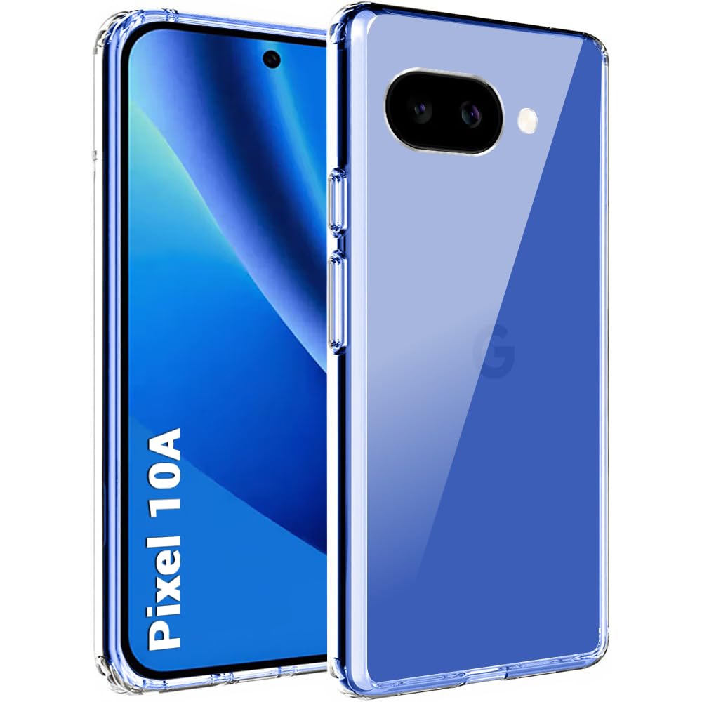 TheGiftKart Ultra-Hybrid Crystal Clear Back Case Cover for Google Pixel 10A | Shockproof Design | Hard Back Cover Case for Google Pixel 10A (PC & TPU, Transparent)