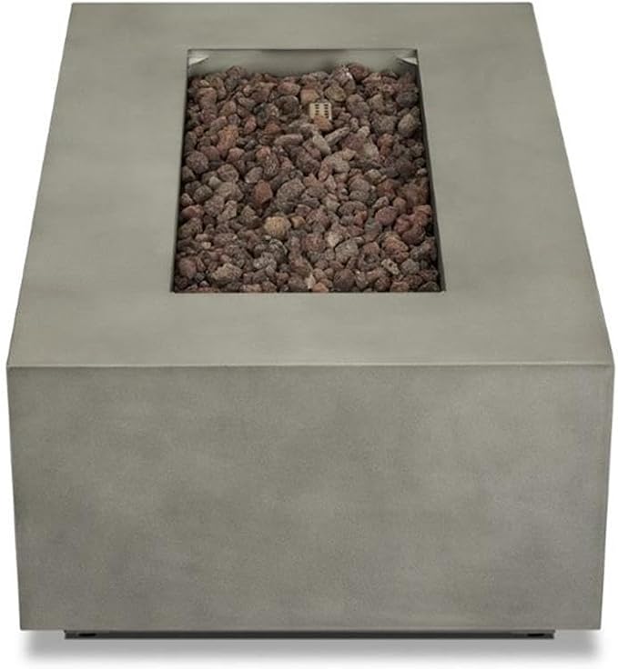 Brasero rectangular de gas Real Flame 42in Mist Gray miniatura 6
