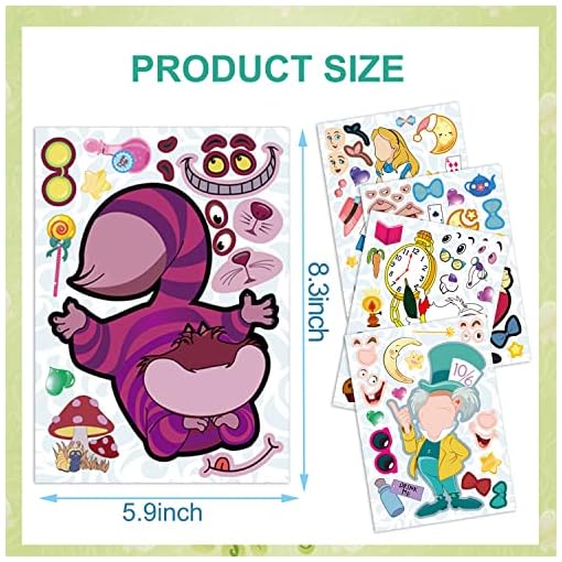 36Pcs Make your own Alice in Wonderland stickers sheet - Image 5