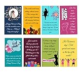 Khillayox Happy Women's Day Surprise Greeting Card to Gift Mother Sister Wife Office Collogue Friend Girlfriend Girl | Women's Day Printed Cards - Set of 8