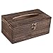 Produktbild Garsent Tissue-Box aus Bambus, Vintage Holz Kosmetiktücher Box Kleenexbox für Zuhause Hotel Anwendung (Braun)(22x12x10)
