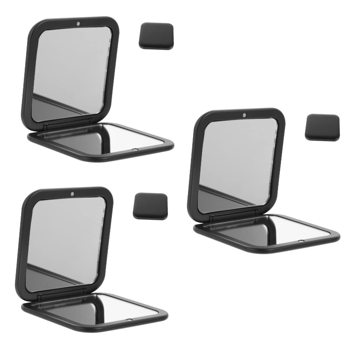 minkissy 3piezas Espejo De Viaje Compacto Aumento Espejo De Maquillaje Portátil para Mujeres para Uso Boda y Especiales