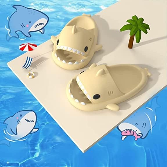 Vista 3 de rosyclo Pantuflas de tiburón en forma de nube, bonitas sandalias de tiburón para mujeres y hombres, sandalias de verano para niños y niñas, zapatos