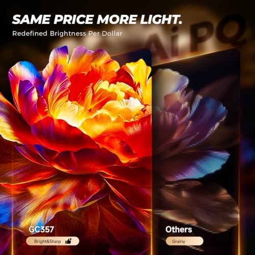 Image of Smart Projector with WiFi and Bluetooth, Proyector-4K with Official Apps, AI Auto Focus 50W Dolby Quiet, Kogata Indoor Outdoor Projector Ceiling for Bedroom, Backyard, Camping
