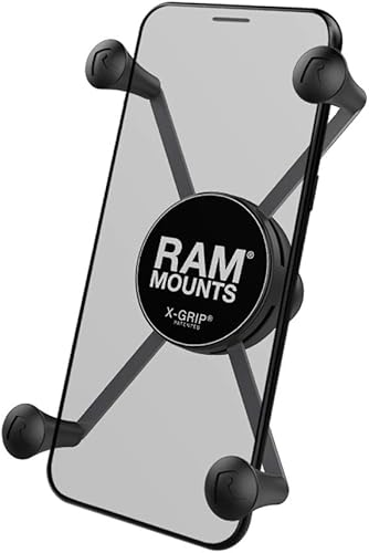 RAM MOUNTS X-Grip Soporte de teléfono grande - Soporte universal para teléfono inteligente con bola de tamaño B de 1 pulgada (RAM-HOL-UN10BU)