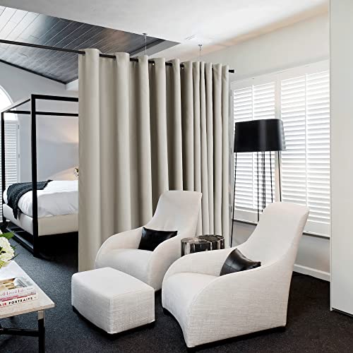 NICETOWN Closet Door Heavy Curtain, Room Dividers Shade Screens Partitions, Extra Large Grommet Top Space Partition Blackout Curtain, Screen Dividers