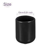 Vista 4 de DMiotech Paquete de 100 protectores de rosca de tornillo negros de 1/2 pulgada de identificación, tapas de goma para pernos de tornillo, tubería